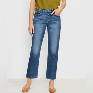 Loft Curvy Straight Crop Jeans Size 28/6